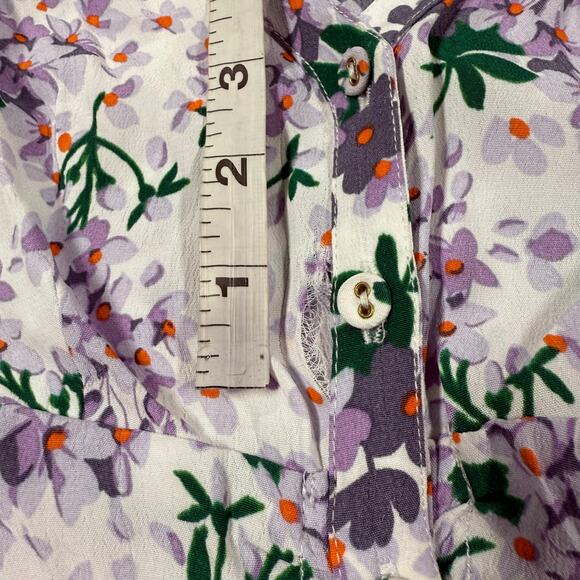 byTiMo Summer Floral Print Button Front Maxi Dress Size XS Project Piece Upcycle - Picture 4 of 11